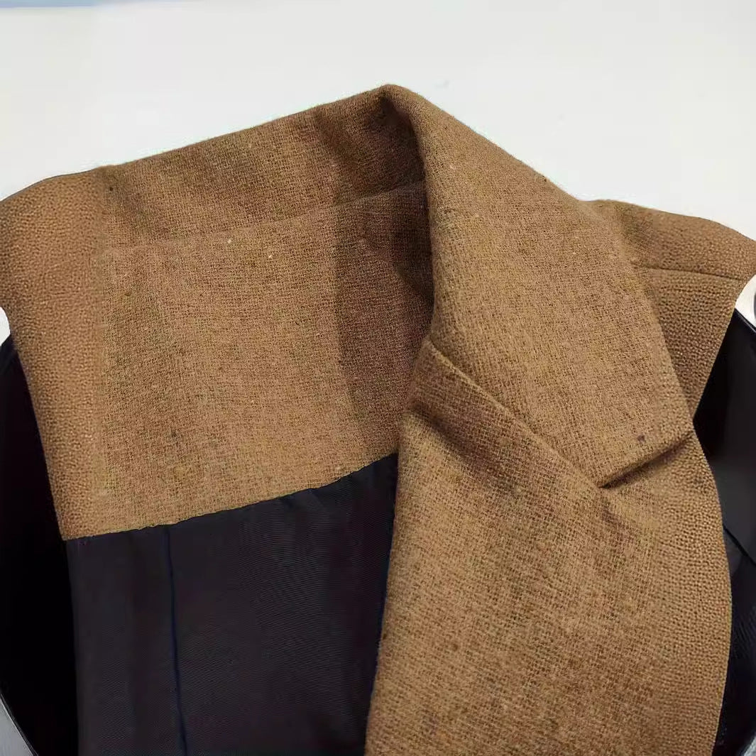 Herrväst – Slim Fit – Notchkrage – Knäppning Fram – Modern Businessstil
