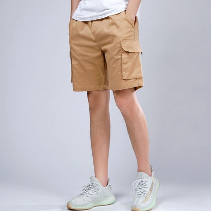 Herrcargo­shorts – Lös passform – 100% bomull – Knälängd – Flera fickor