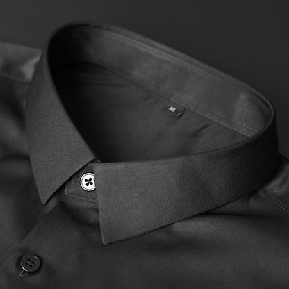 Herrskjorta – Slim Fit – Stretchigt Tyg – Strykfri – För Kontor och Affärsbruk