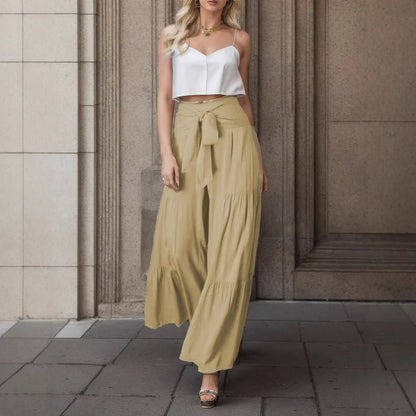 Dam Culottebyxor – Vid Passform – Justerbar Midja – Naturliga Fibrer – Boho Stil