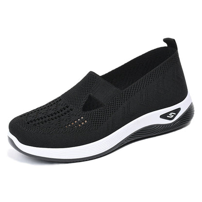 Dam Sneaker – Slip-On – Låg Profil – Bekväm Dämpad Sula