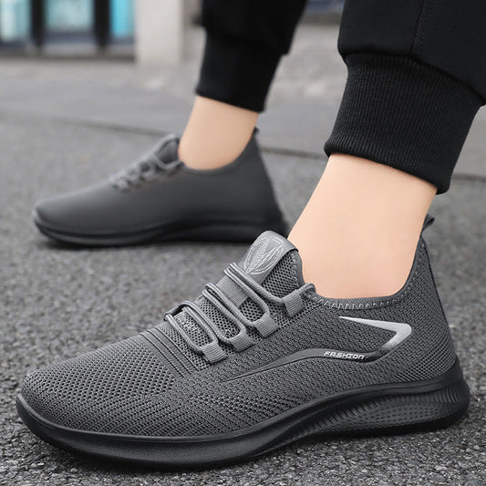 Herrsneakers – Sportig Passform – Andningsaktiv mesh – Snörning