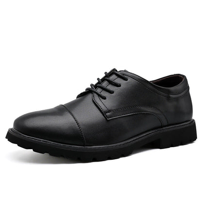 Herrskor Derby – Skinn – Klassisk Cap Toe – Snörning – Gummisula – Formell Passform