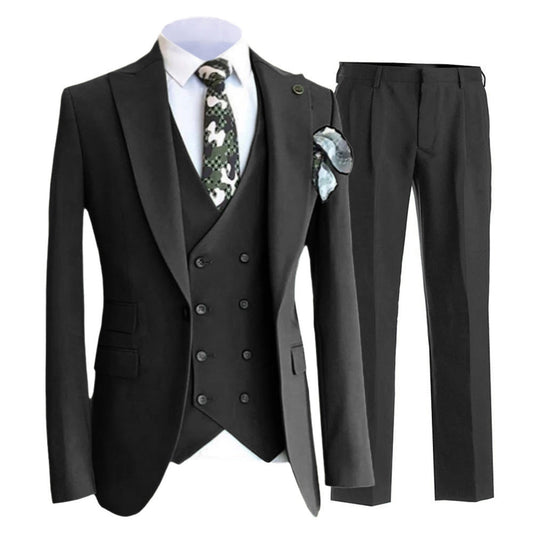 Herrväst – Slim Fit – Dubbelknäppt – Peaked Slag – Formell Kostymväst