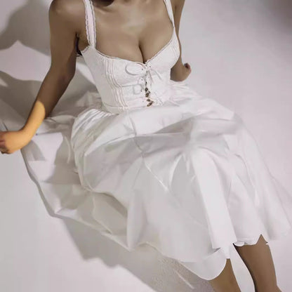 Damklänning – Off-Shoulder – Figursydd Livdel – A-Linje – Spetsdetaljer – Elegant Passform