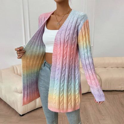 Damkofta – Oversize Passform – Öppen Front – Lång Ärmlängd