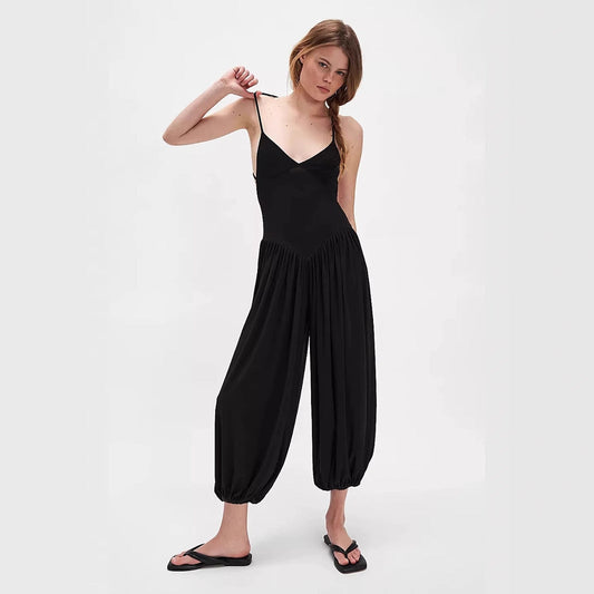 Dam Jumpsuit – Vida Ben – Rygglös med Spagettiband – Lätt och Bekväm Passform