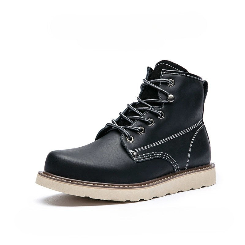 Herrboots – Mokasinssöm – Snörning – Mjukt material – Vadderad Krage – Greppsula