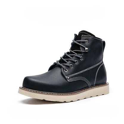 Herrboots – Mokasinssöm – Snörning – Mjukt material – Vadderad Krage – Greppsula