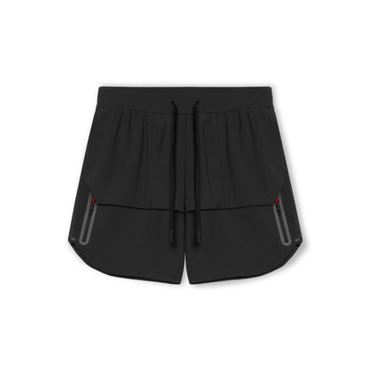 Herrar träningsshorts – avslappnad passform – dragkedjefickor