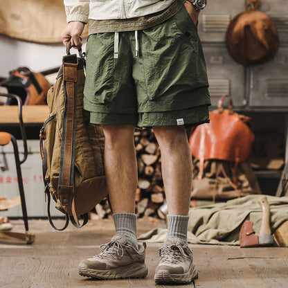 Herr cargoshorts – Snabbtorkande tyg – Avslappnad passform – Justerbar midja – Meshpaneler