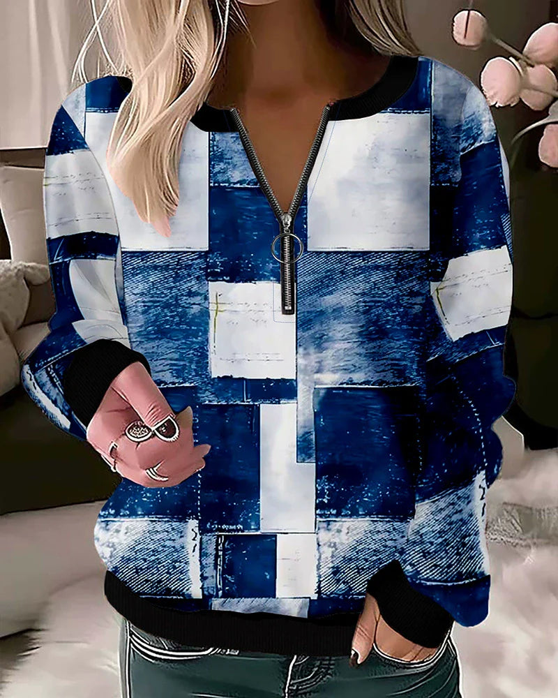 Damtröja Med Dragkedja – Kabelstickad – Avslappnad Passform – Ribbade Muddar