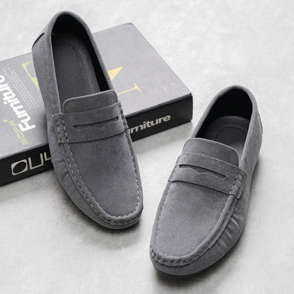 Herrloafers – Klassisk Slip-On – Moc Toe – Dekorsöm – Andningsbart Bekvämt Plagg