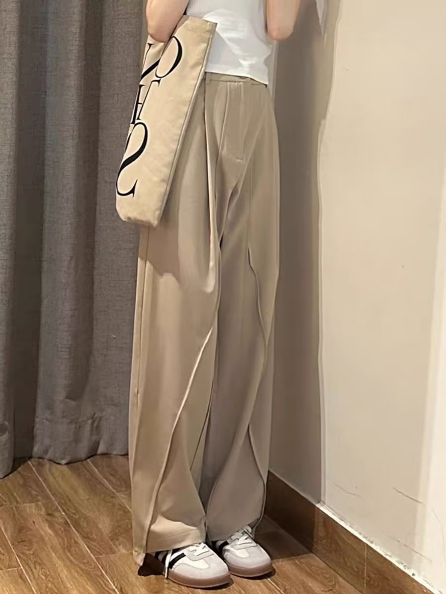 Damkostymbyxa – Hög Midja – Rak Passform – Pressveck – Andningsaktivt Tyg