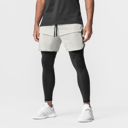 Herrar träningsshorts – avslappnad passform – dragkedjefickor