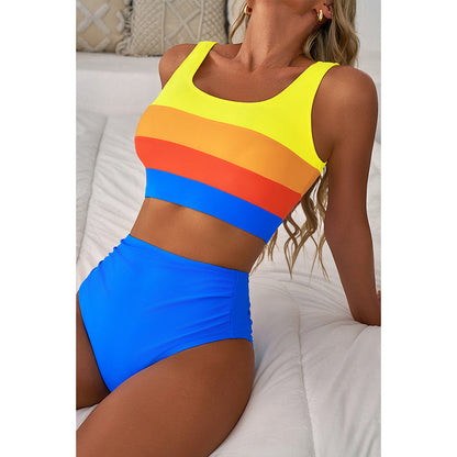 Dam Bikini Set – Sportig Passform – Hög Midja – Snabbtorkande Andningsbart Tyg