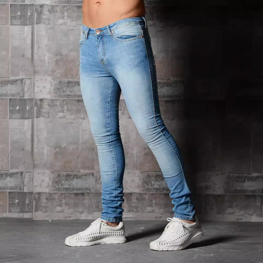 Herrjeans – Slim Fit – Stretchdenim – Fullängd – 5-ficksmodell för vardag