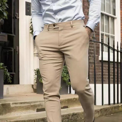 Herrbyxa – Slim Fit – Taperat Ben – Bomullsblandning – Kontorskläder Casual