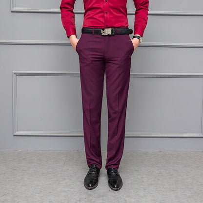 Herrbyxor – Slim Fit – Skrynkelfria – Stretch – Pressveck – Fullängd