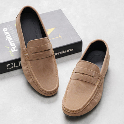 Herrloafers – Klassisk Slip-On – Moc Toe – Dekorsöm – Andningsbart Bekvämt Plagg