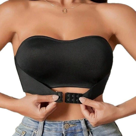 Dam Strapless Bh – Push-Up Effekt – Sömlös Passform – Andningsbart Material – Hakstängning
