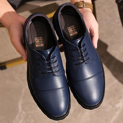 Herrskor Derby – Skinn – Klassisk Cap Toe – Snörning – Gummisula – Formell Passform