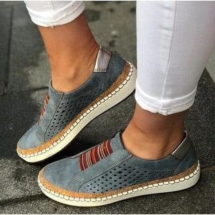 Dam Sneakers Slip-on – Andningsbar Komfort – Elastisk Rem – Dämpad Tjocksula