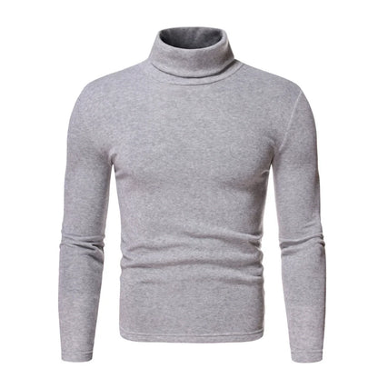 Herr Turtleneck T-shirt – Slim Fit – Stretchig Värmande – Långärmad Baslager