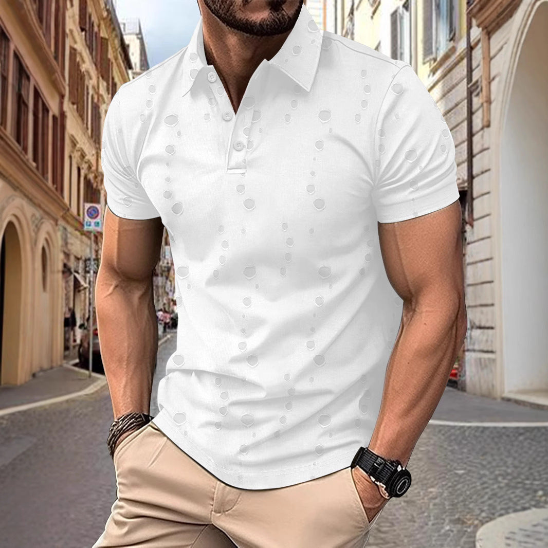 Herrpikétröja – Slim Fit – Bomullsblandning – Nedtonat sliten stil