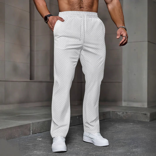 Herrjoggers – Avslappnad Passform – Bomullsblandning – Texturerad Design