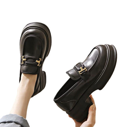 Damloafers – Chunky Sula – Slip-in Modell – Blank Yta – Metallspänne