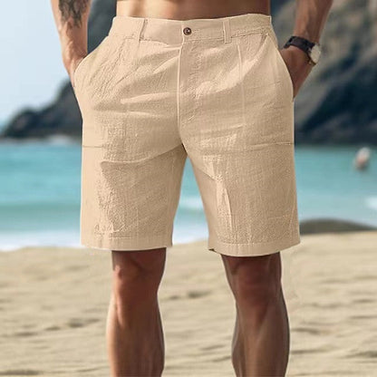Herrshorts – Avslappnad Passform – Andningsbart Tyg – Knälång – Praktiska Fickor