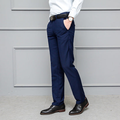 Herrbyxor – Slim Fit – Skrynkelfria – Stretch – Pressveck – Fullängd