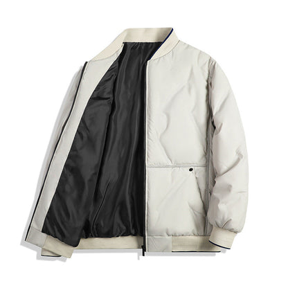 Herrjacka – Quiltad – Regular Fit – Ribbstickade Detaljer – Isolerad