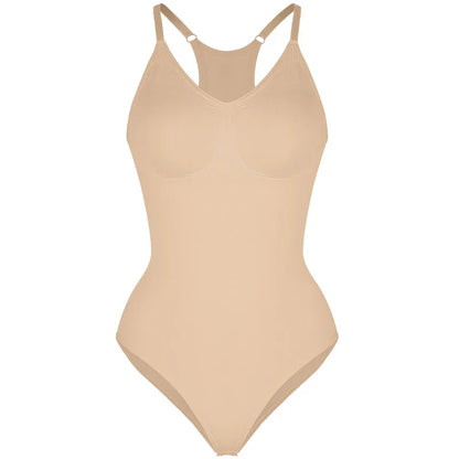 Dam Bodysuit Shapewear – Sömlös Sculpting Passform – Racerback – Andningsbart Stretchtyg