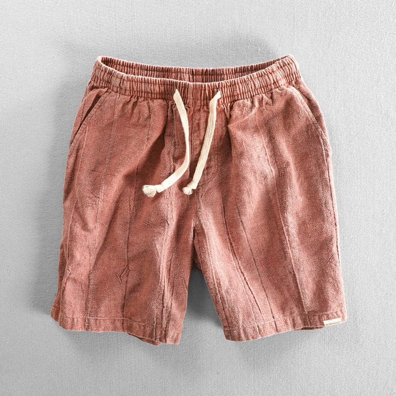 Herrshorts – Avslappnad Passform – Andningsbart Tyg – Resårmidja med Dragsko