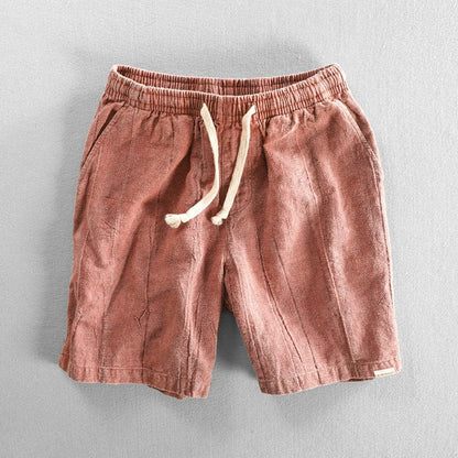 Herrshorts – Avslappnad Passform – Andningsbart Tyg – Resårmidja med Dragsko