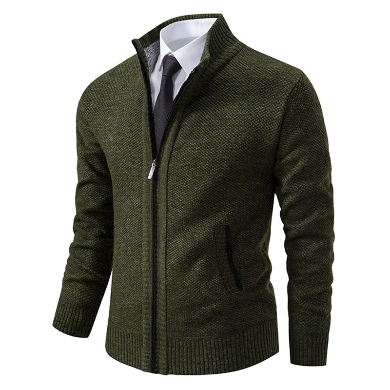 Herrväst – Slim Fit – Fleece – Ståkrage – Helskuren Dragkedja – Vardagsanvändning