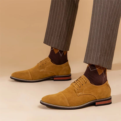 Herrskor Oxford – Mockaöverdel – Cap Toe – Sluten Snörning – Klassisk Passform