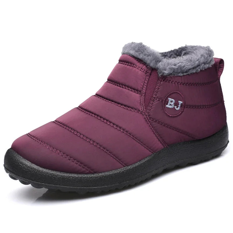 Unisex boots – vattentålig quiltad design – slip-on – varm foder – ankellängd
