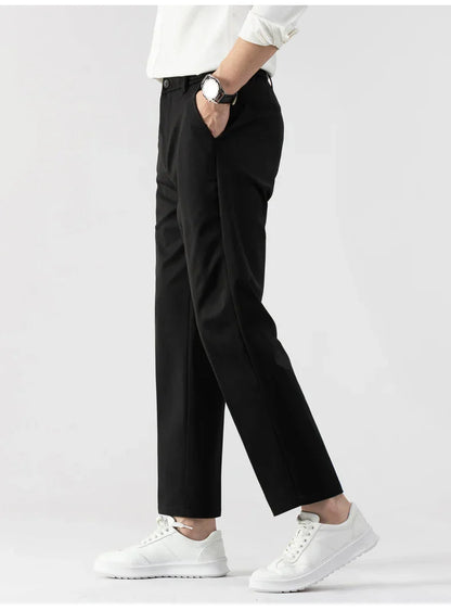 Herrbyxor – Slim Fit – Lättviktsmaterial – Pressveck – Affärsledig Stil