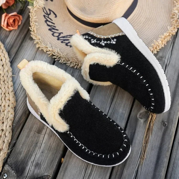 Damstövletter – Filtliknande Yta – Fuskpälsfoder – Platt Sula – Vardagskomfort