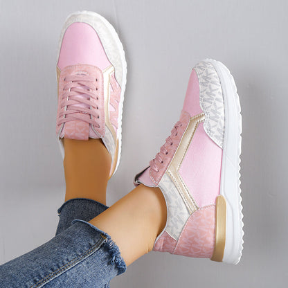 Dam Sneakers – Lågskaftad Passform – Andningsbart Material – Sportig Stil