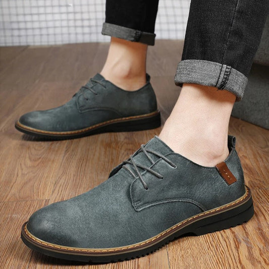 Herrskor Oxford – Äkta Läder – Stängd Snörning – Klassisk Passform För Finare Tillfällen