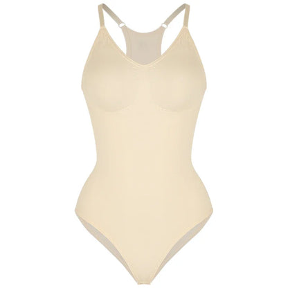 Dam Bodysuit Shapewear – Sömlös Sculpting Passform – Racerback – Andningsbart Stretchtyg