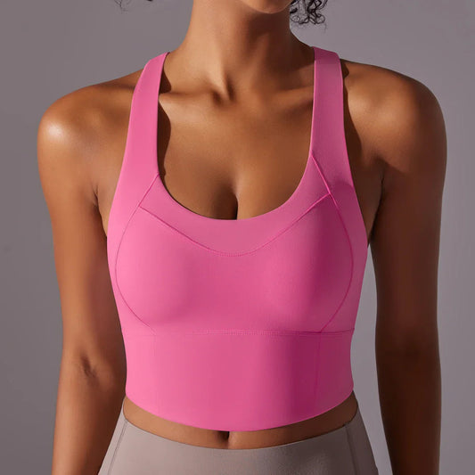Dam Sport-BH – Kompressiv Passform – Racerback – Andningsbart Stretchmaterial