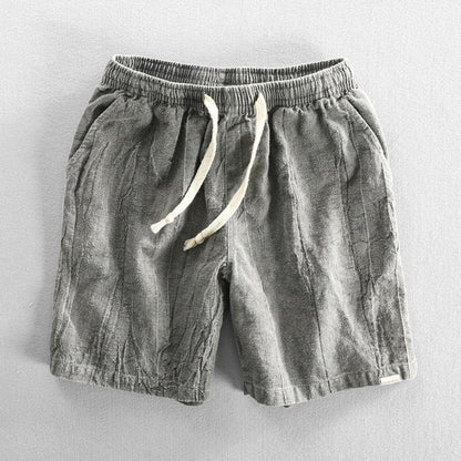 Herrshorts – Avslappnad Passform – Andningsbart Tyg – Resårmidja med Dragsko