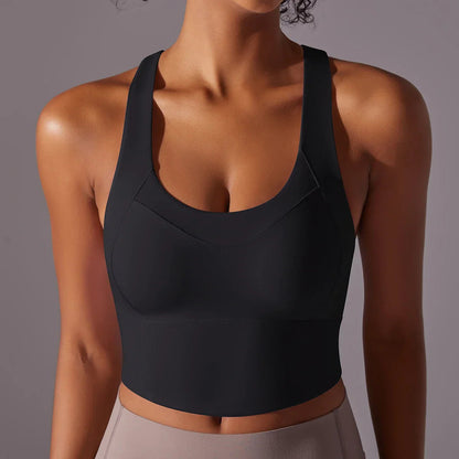 Dam Sport-BH – Kompressiv Passform – Racerback – Andningsbart Stretchmaterial