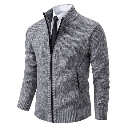 Herrväst – Slim Fit – Fleece – Ståkrage – Helskuren Dragkedja – Vardagsanvändning