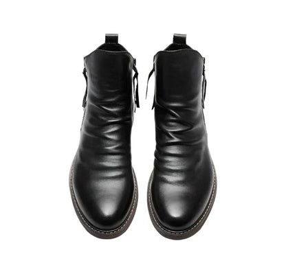 Herr Chelsea boots – Läder – Ankellängd – Dragkedja – Låg klack – Smal passform
